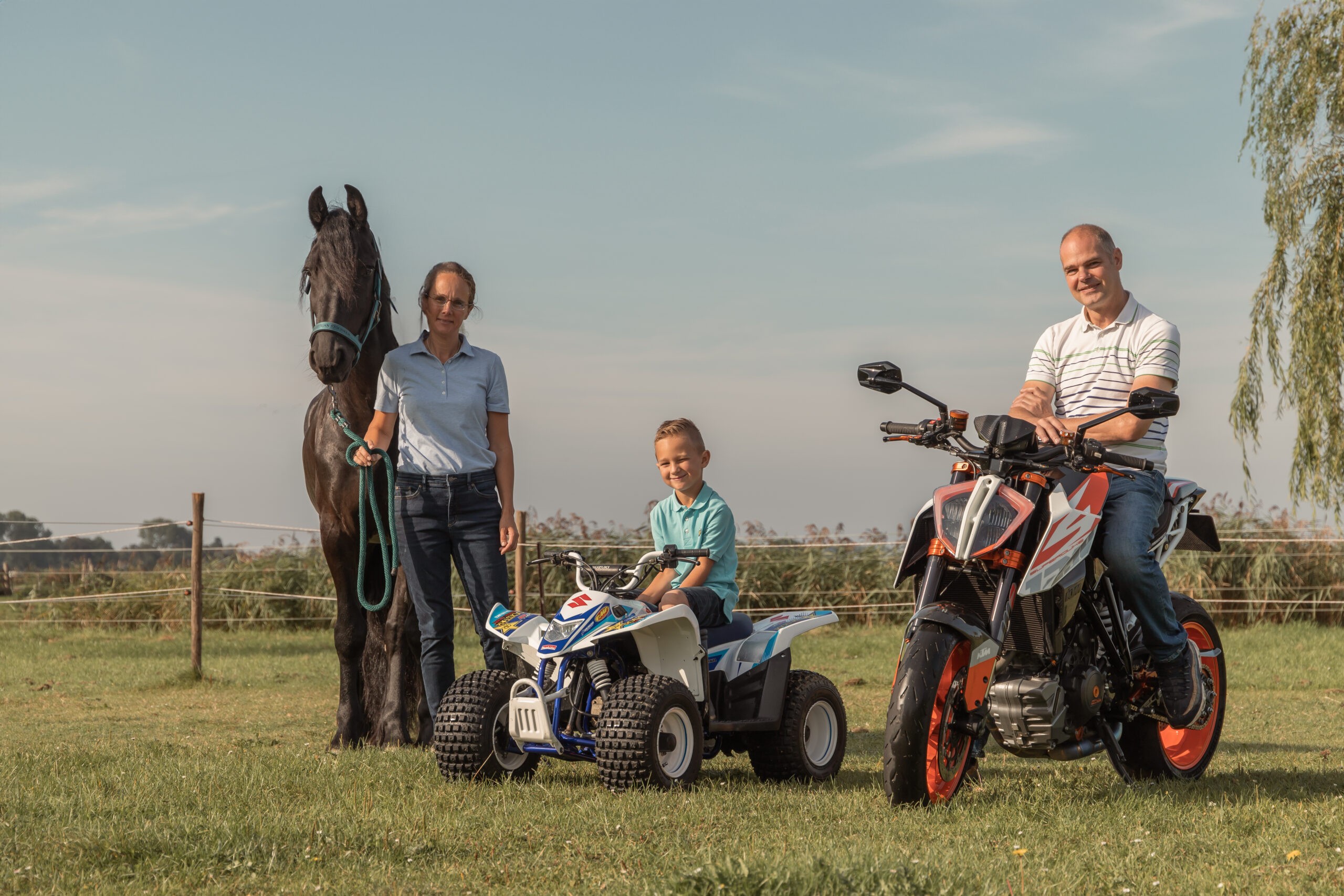 Familie met 3 hobby’s met pk’s