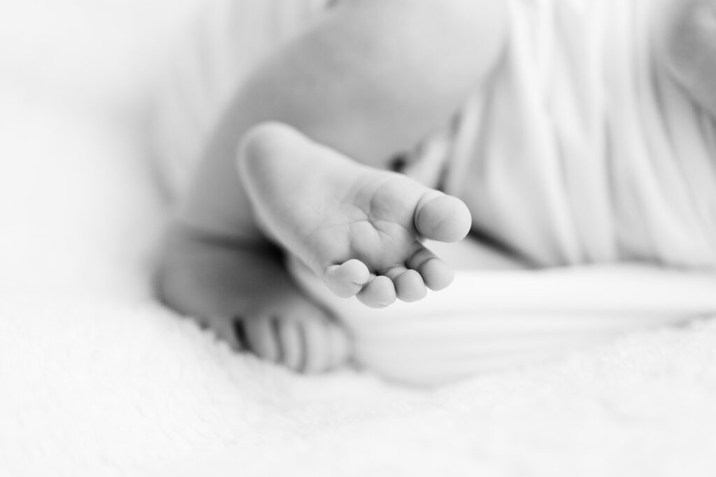 voetjes van de baby, detailfoto
